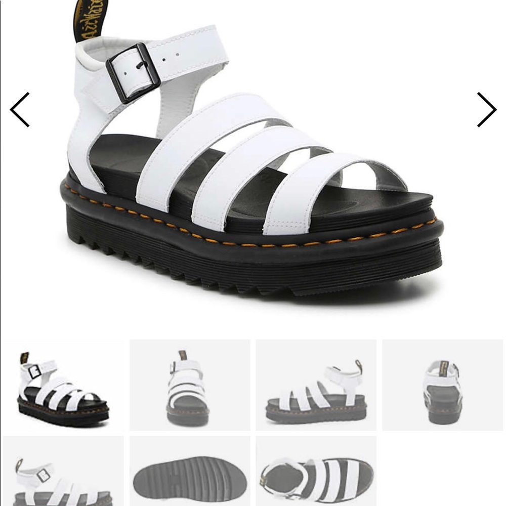 Dr. Martens White Blaire Platform Sandal